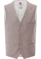 CG Club of Gents Anzugweste CG Plum Braun/Lila/Bordeaux