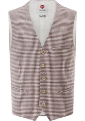 CG Club of Gents Anzugweste CG Plum Braun/Lila/Bordeaux