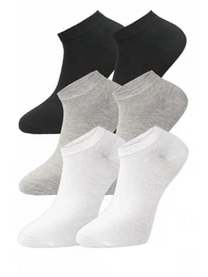 WOTEGA Baumwoll Unisex Sneaker Socken Weiß/Creme/Grau