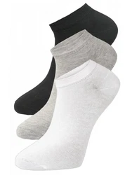 WOTEGA Baumwoll Unisex Sneaker Socken Grau/Weiß/Silber/Hellgrau/Creme