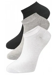 WOTEGA Baumwoll Unisex Sneaker Socken Grau/Weiß/Silber/Hellgrau/Creme