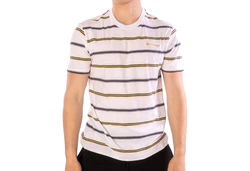 Ben Sherman T-Shirt Collegiate Stripe Weiß/Dunkelblau/Beige/Schwarz/Grau
