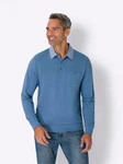 Sieh an! T-Shirt Langarm-Poloshirt Hellblau/Blau/Grau/Pastell
