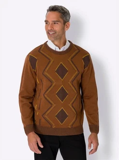 Sieh an! Strickpullover Rundhalsmodell