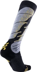 UYN Skisocken Ski All Mountain Socks Herren Anthrazit/Mel/Gelb