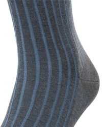FALKE Kniestrümpfe Shadow Dunkelblau/Grau/Blau