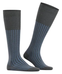 FALKE Kniestrümpfe Shadow Dunkelblau/Grau/Blau