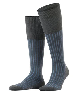 FALKE Kniestrümpfe Shadow Dunkelblau/Grau/Blau