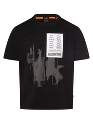BOSS ORANGE T-Shirt Te_Patchwork Schwarz