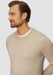 s.Oliver Rundhalspullover Khaki/Beige/Braun