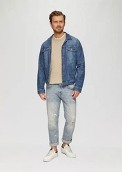 s.Oliver Rundhalspullover Khaki/Beige/Braun