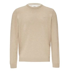 s.Oliver Rundhalspullover Khaki/Beige/Braun