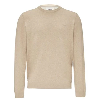 s.Oliver Rundhalspullover Khaki/Beige/Braun