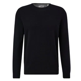 Rundhalspullover Pullover (1-tlg) Rundhals-Ausschnitt, langarm, Logo-Stickerei