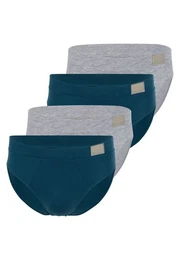 Slip 4er Pack men GO Natural (Spar-Set, 4-St) Slip / Unterhose - Baumwolle - Ohne Eingriff - Atmungsaktiv