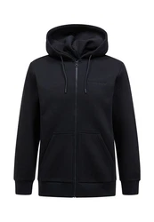 Peak Performance Kapuzensweatshirt Original Small Logo Zip Hood Schwarz/Dunkelblau
