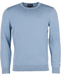Barbour Strickpullover Pima Cotton Crew Hellblau/Blau/Grau