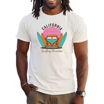 Banco Print-Shirt Sommer Surfen Beach Freizeitmode Urlaub Dunkelgrün/Braun/Weiß/Lila Banco Print-Shirt Sommer Surfen Beach Freizeitmode Urlaub Dunkelgrün/Braun/Weiß/Lila