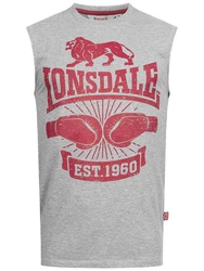 Lonsdale T-Shirt Cleator Grau/Braun/Hellgrau/Rot/Dunkelgrau