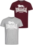Lonsdale T-Shirt Kelso Rot/Bordeaux/Grau