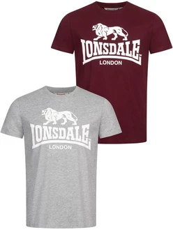 Lonsdale T-Shirt Kelso Rot/Bordeaux/Grau