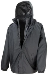 Result 3-in-1 Jacket with Quilted Bodywarmer Dunkelgrau/Grau/Schwarz