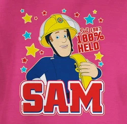 Shirtracer T-Shirt Seit 1987 - 100% Held Feuerwehrmann Sam Mädchen Rosa