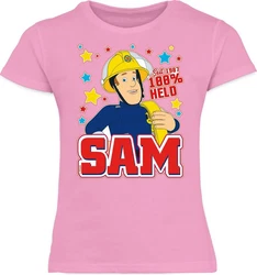 Shirtracer T-Shirt Seit 1987 - 100% Held Feuerwehrmann Sam Mädchen Rosa
