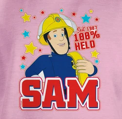 Shirtracer T-Shirt Seit 1987 - 100% Held Feuerwehrmann Sam Mädchen Rosa