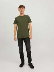 JACK & JONES T-Shirt 'Basher' Dunkelgrün/Grün