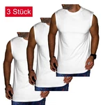 RMK Unterhemd Muscleshirt Tanktop rmellos Shirt Weiß/Dunkelblau/Schwarz/Creme