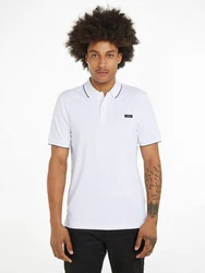 Calvin Klein Poloshirt STRETCH PIQUE TIPPING POLO Weiß/Creme