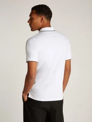 Calvin Klein Poloshirt STRETCH PIQUE TIPPING POLO Weiß/Creme