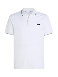 Calvin Klein Poloshirt STRETCH PIQUE TIPPING POLO Weiß/Creme