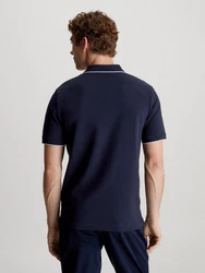 Calvin Klein Poloshirt STRETCH PIQUE TIPPING POLO Dunkelblau/Hellblau