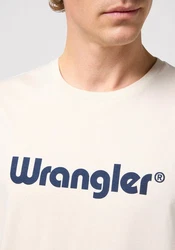 Wrangler T-Shirt Logo Tee Braun/Grau/Weiß