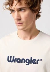 Wrangler T-Shirt Logo Tee Braun/Grau/Weiß