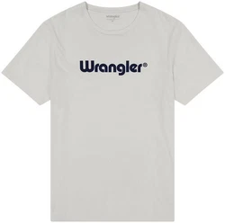 Wrangler T-Shirt Logo Tee Braun/Grau/Weiß