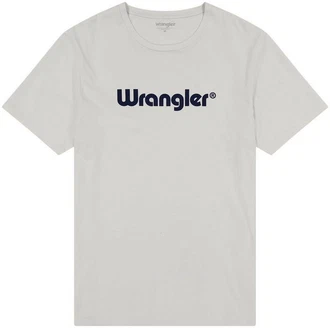 Wrangler T-Shirt Logo Tee Braun/Grau/Weiß Wrangler T-Shirt Logo Tee Braun/Grau/Weiß