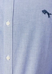 Wrangler Langarmhemd OXFORD blaumeliert