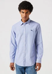 Wrangler Langarmhemd OXFORD blaumeliert