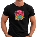 Banco Print-Shirt Sommer Surfen Beach Freizeitmode Urlaub Rosa/Schwarz/Grün/Beige Banco Print-Shirt Sommer Surfen Beach Freizeitmode Urlaub Rosa/Schwarz/Grün/Beige