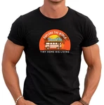 Banco Print-Shirt Sommer Surfen Beach Freizeitmode Urlaub Schwarz/Orange/Braun