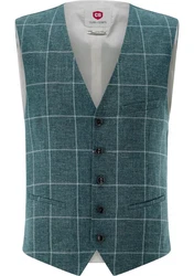 CG Club of Gents Anzugweste CG Plum Türkis/Hellblau/Dunkelgrün/Grün/Blau