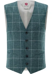 CG Club of Gents Anzugweste CG Plum Türkis/Hellblau/Dunkelgrün/Grün/Blau