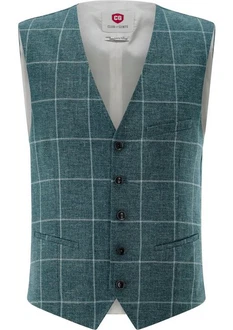 CG Club of Gents Anzugweste CG Plum Türkis/Hellblau/Dunkelgrün/Grün/Blau