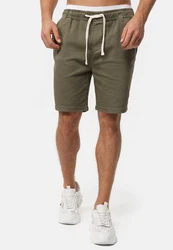 Indicode Chinoshorts Kendari Dunkelgrün/Khaki