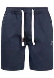 Indicode Chinoshorts Kendari Weiß/Dunkelblau/Creme/Hellblau