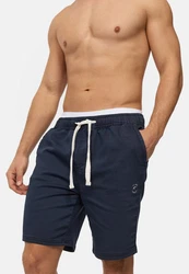 Indicode Chinoshorts Kendari Weiß/Dunkelblau/Creme/Hellblau