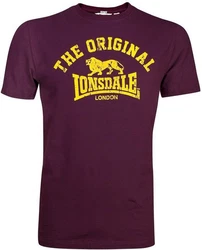 Lonsdale T-Shirt Original Dunkelrot/Lila/Rosa/Rot/Bordeaux/Fliederfarben